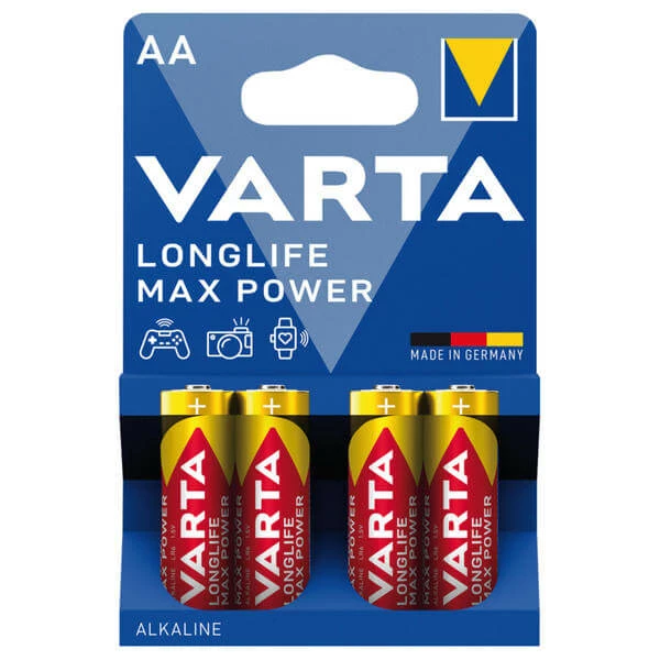VARTA Max Tech AA 4er Batterie Piles Alcalines à bas prix Solar panels shop
