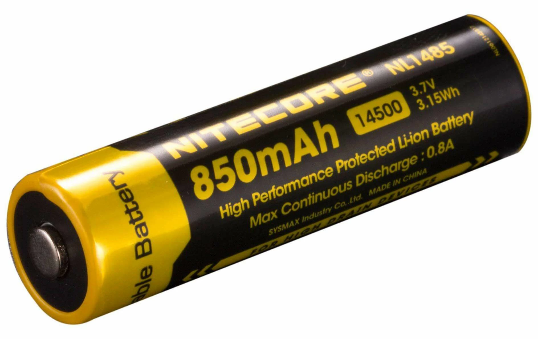 Nitecore Batterie NL1485 14500 850 MAh - Accus Et Chargeurs 1 Nitecore Batterie NL1485 14500 850 MAh - Accus Et Chargeurs