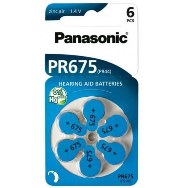 Panasonic Zinc-Air 60x PR675 - Piles Alcalines 1 Panasonic Zinc-Air 60x PR675 - Piles Alcalines
