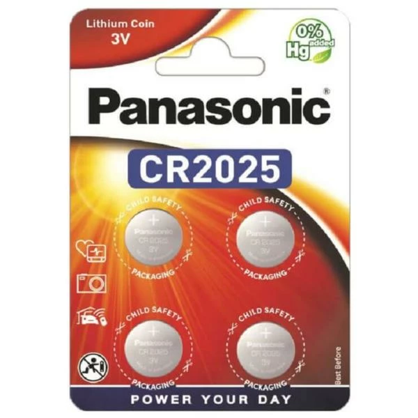 Panasonic 4x CR2025 - Piles Alcalines 1 Panasonic 4x CR2025 - Piles Alcalines