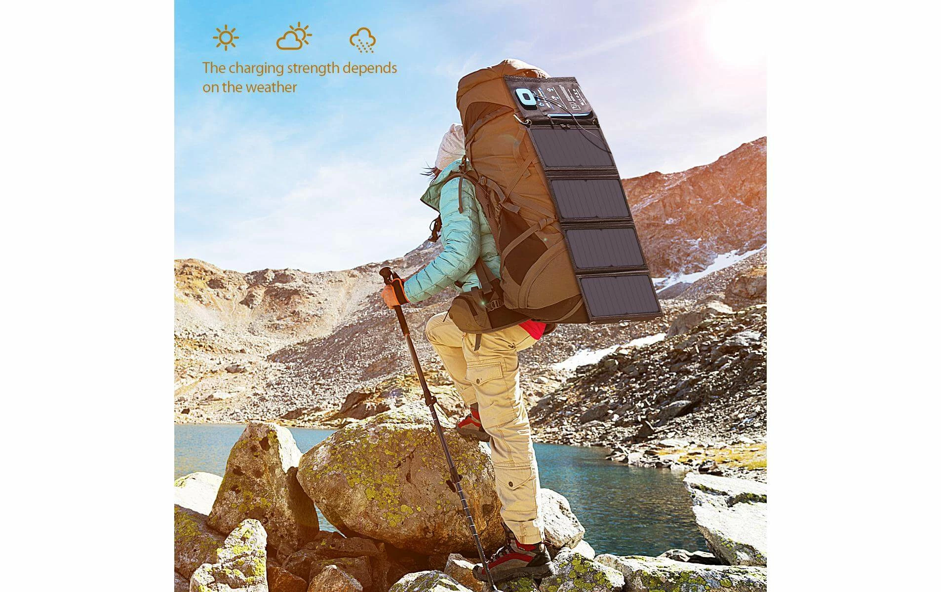 BigBlue Chargeur Solaire B401E 28 W, USB - Modules Solaires 2 BigBlue Chargeur Solaire B401E 28 W, USB - Modules Solaires – Image 2