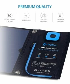 BigBlue Chargeur Solaire B401E 28 W, USB - Modules Solaires 5 BigBlue Chargeur Solaire B401E 28 W, USB - Modules Solaires -Solar panels shop 1362979 3 5
