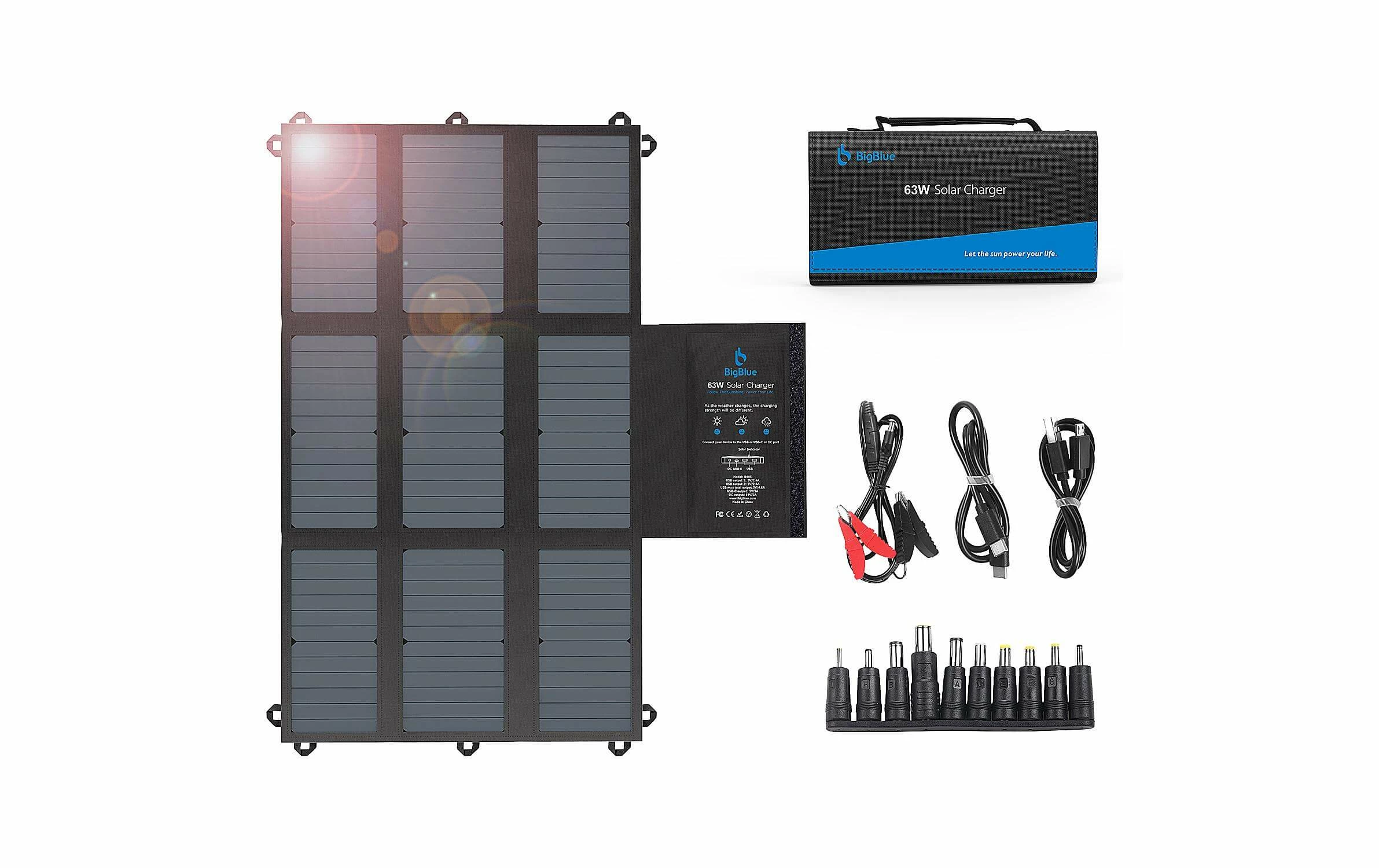BigBlue Chargeur Solaire B405 63 W, USB - Modules Solaires 3 BigBlue Chargeur Solaire B405 63 W, USB - Modules Solaires – Image 3