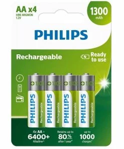 Philips Batterie Accu Rechargeable AA 4 Pièce/s - Accus Et Chargeurs