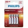 Philips Pile Pile Power Alkaline AAA 4 Pièce/s - Piles Alcalines