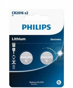 Philips Pile Bouton Pile Bouton Au Lithium CR2016 2 Pièce/s - Piles Alcalines