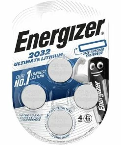 Energizer Pile Bouton CR 2032 Ultimate Lithium 4 Pièces - Piles Alcalines